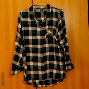 XXL Philadelphia Eagles Plaid Shirt